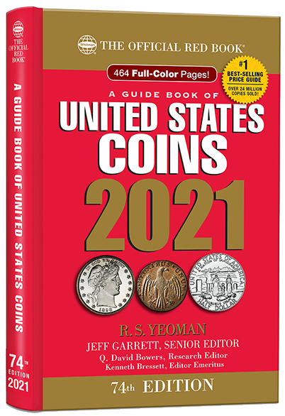 2021 Red Book Handbook of U.S. Coins, hidden spiral binding.