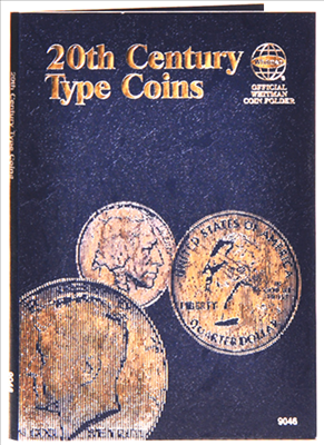 20th Century Type Coins collecting folder, classic blue
