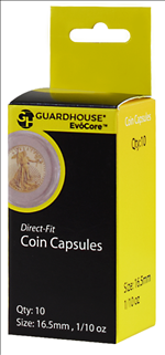 Guardhouse capsules for US Mint 10th-oz Gold Eagles, pack of 10
