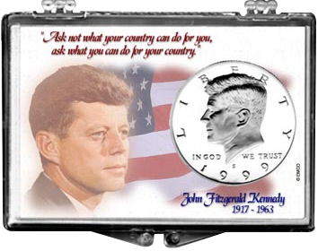 JFK Half Dollar Coin gift display case