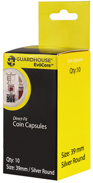Guardhouse 35mm capsules for 1-ounce slver rounds, pack of 10