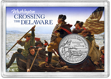 Washington crossing the Delaware quarter frosty case