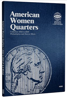 American Women Quarter coin collecting folder, 3 mints