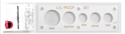 U.S. Proof Set coin holder in white