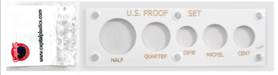 U.S. Coin proof set holder, white
