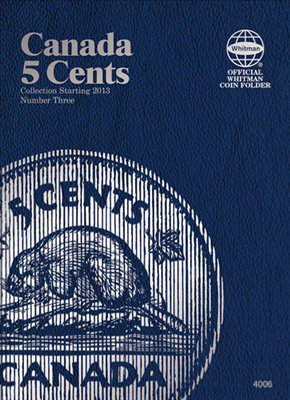 Canadian five-cent coin collecting folder 3, 1965-2012