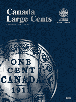 Canadian Large Cent (1858-2930) con collecting folder