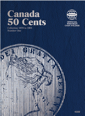 Canadian 50-cent coin collecting folder.