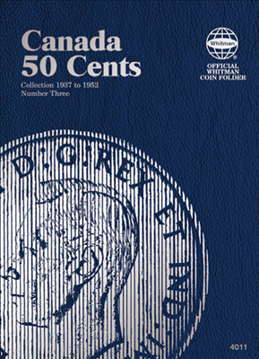 Canadian Half Dollar coin collecting folder Vol. 3, 1937-1952.