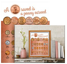 Whitman deluxe penny coin collector board