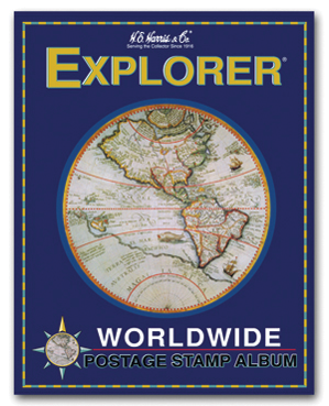 Explorer World Stamp Albumi n blue