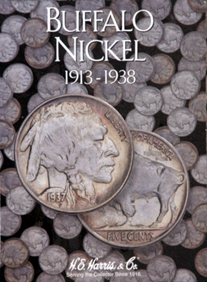 H.E. Harris Buffalo Nickel coin collecting folder