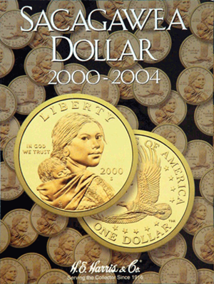 H.E. Harris 2004-2009 Sacagawea Dollar Coin Folder, color