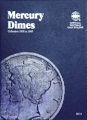 Mercury Dimes cioin folder, 1916-1945