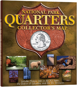 Nastional Park Series Quarter coin collector's map.
