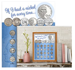 Whitman deluxe nickel coin collector board