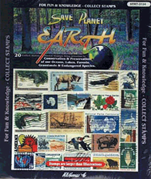 Planet Earth U.S. stamp collecting packet.