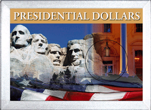 U.S. Presidential Dollar frost case for single dollar coin.