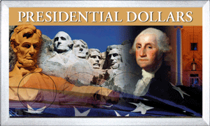 Presidential U.S. Dollar Coin frosty case, 2-hole
