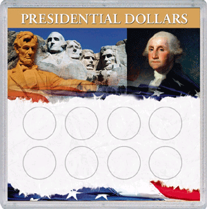U,S, Presidential Dollar Coin frosty case for 8 coins