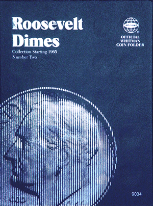 Roosevelt Dime coin collecting folder, Vol. 2, 1865-2004.