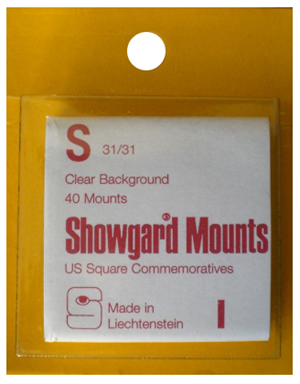 Showgard clear single stamp mounts