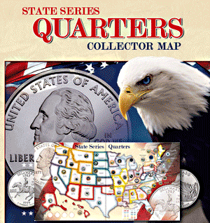 State series quarter coin collector's map folder.