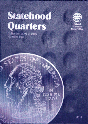 Whitman statehood-series quarters coin collecting folder