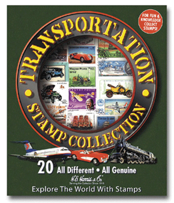 Transportation Stamps world stamp collection packet