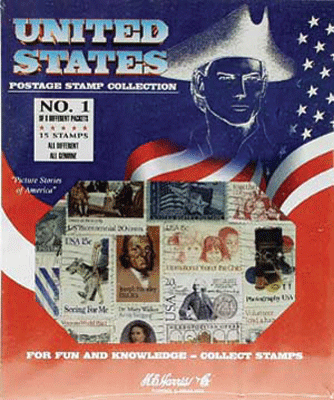U.S. Stamp collection packet.